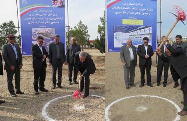 پروژه هاي خيري استخر سرپوشيده و پل هوايي پياده روي ارتباطي بين دو سايت دانشگاه دامغان کلنگ زده شد