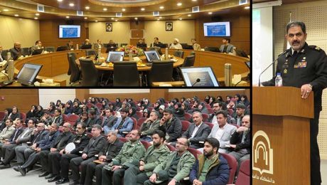 جلسه هم انديشي دريادار ايراني با دانشگاهيان دانشگاه دامغان